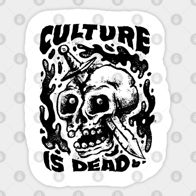 Rebel Culture Skull Sticker by Life2LiveDesign